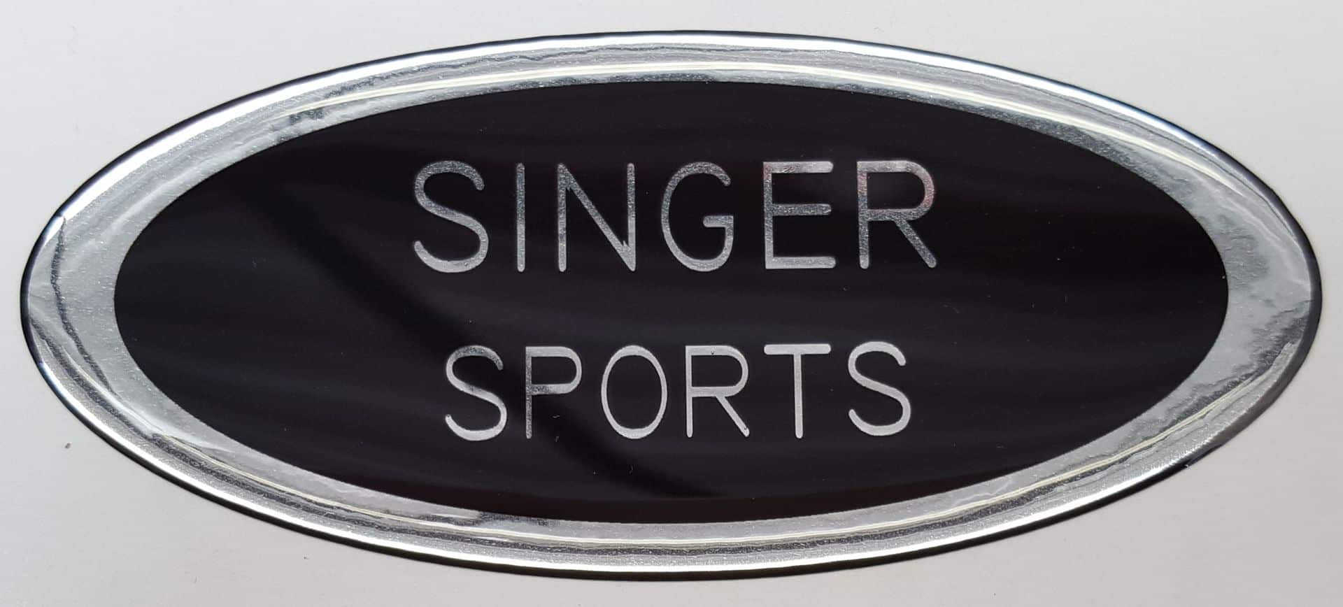 Customisation with resin domed badges singer sports car badge